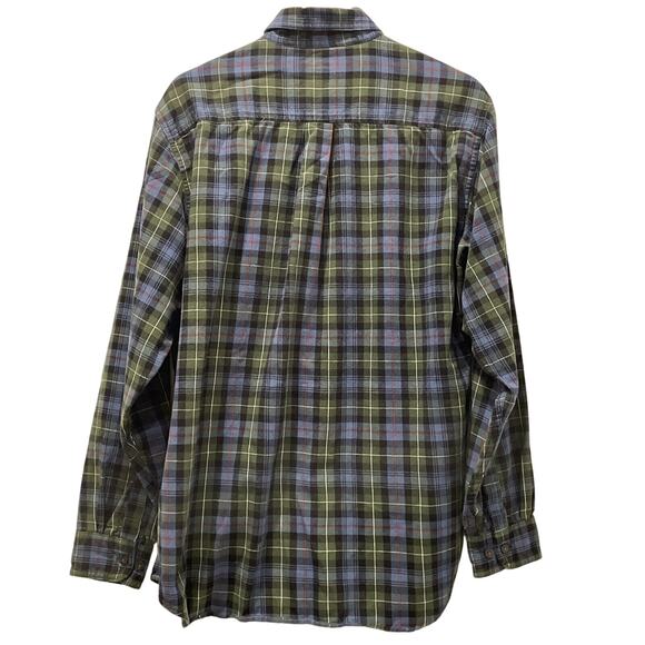 Vintage L.L Bean Mens Shirt Medium Flannel Plaid Button Up Work Outdoors Cotton - Picture 3 of 7